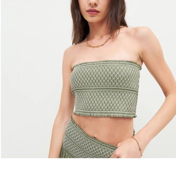 Reformation Henna Top  Color: Artichoke - XL - Picture 4 of 5